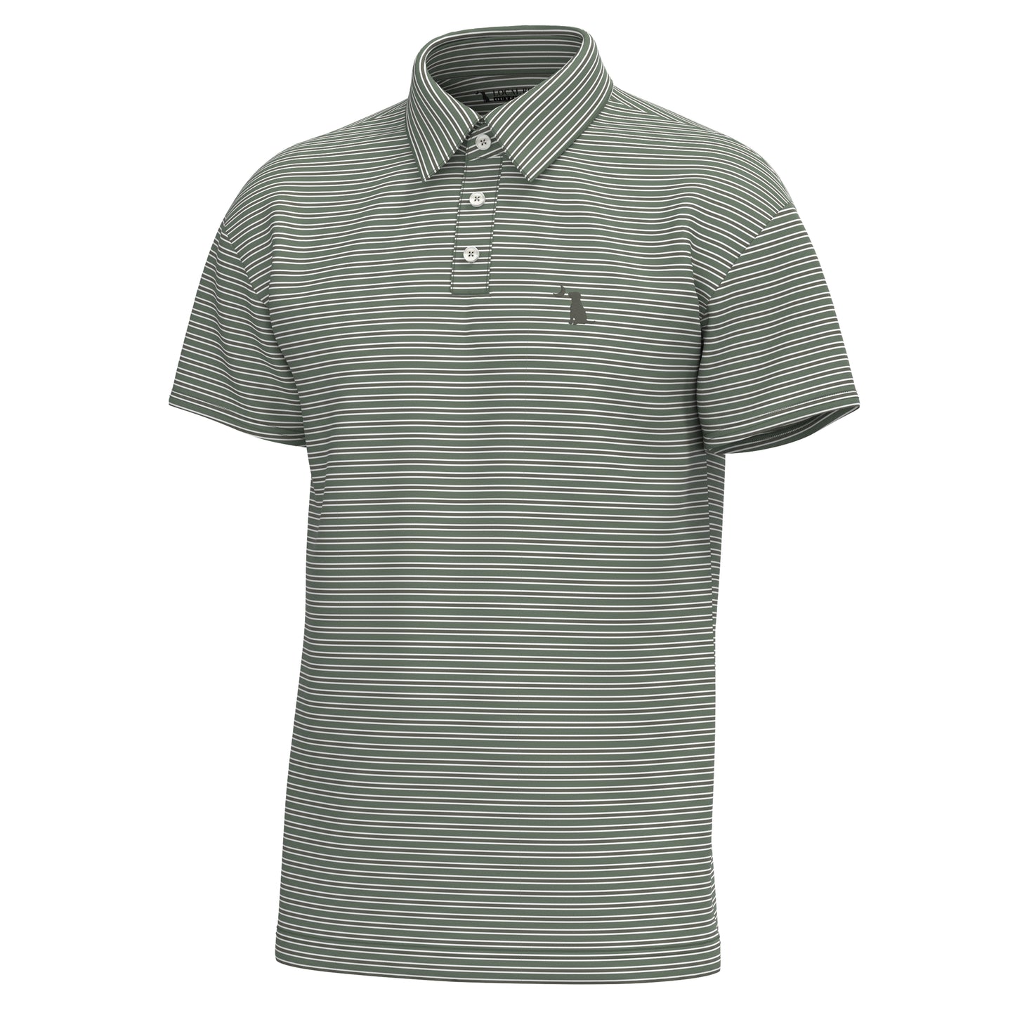 Surfside Polo - Thyme/Olive/White