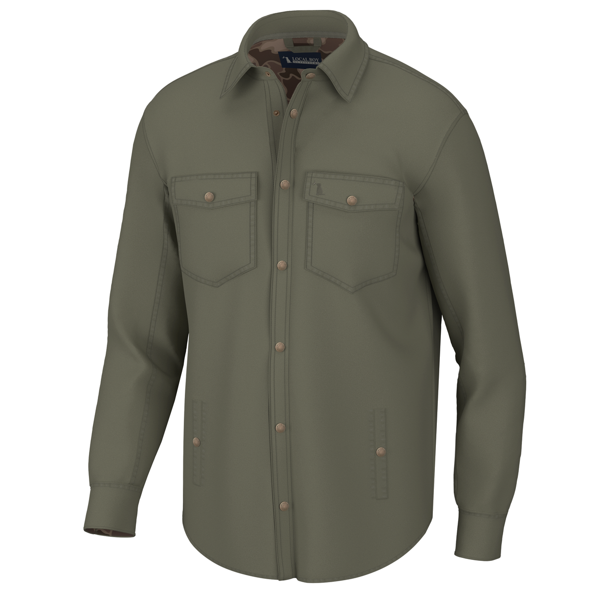 Local Boy-Sportsman's Shacket-DARK BROWN