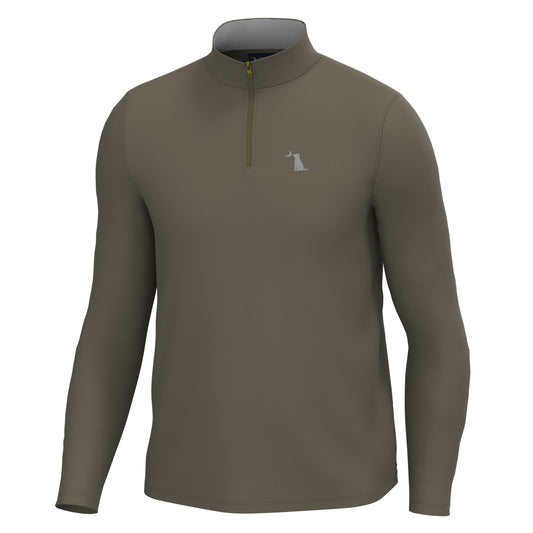 Bentley Quarter-Zip - Dark Tan