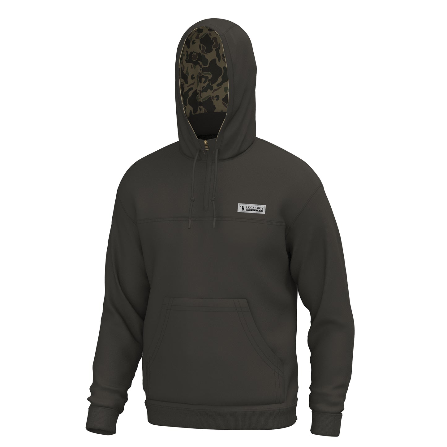 Quarter-Zip Hoodie - Deep Mocha