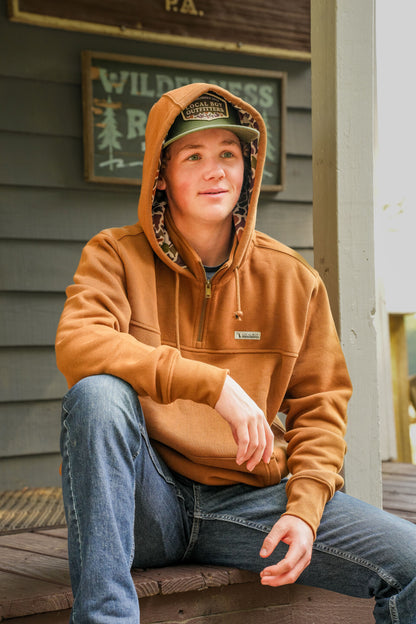 Quarter-Zip Hoodie - Rust