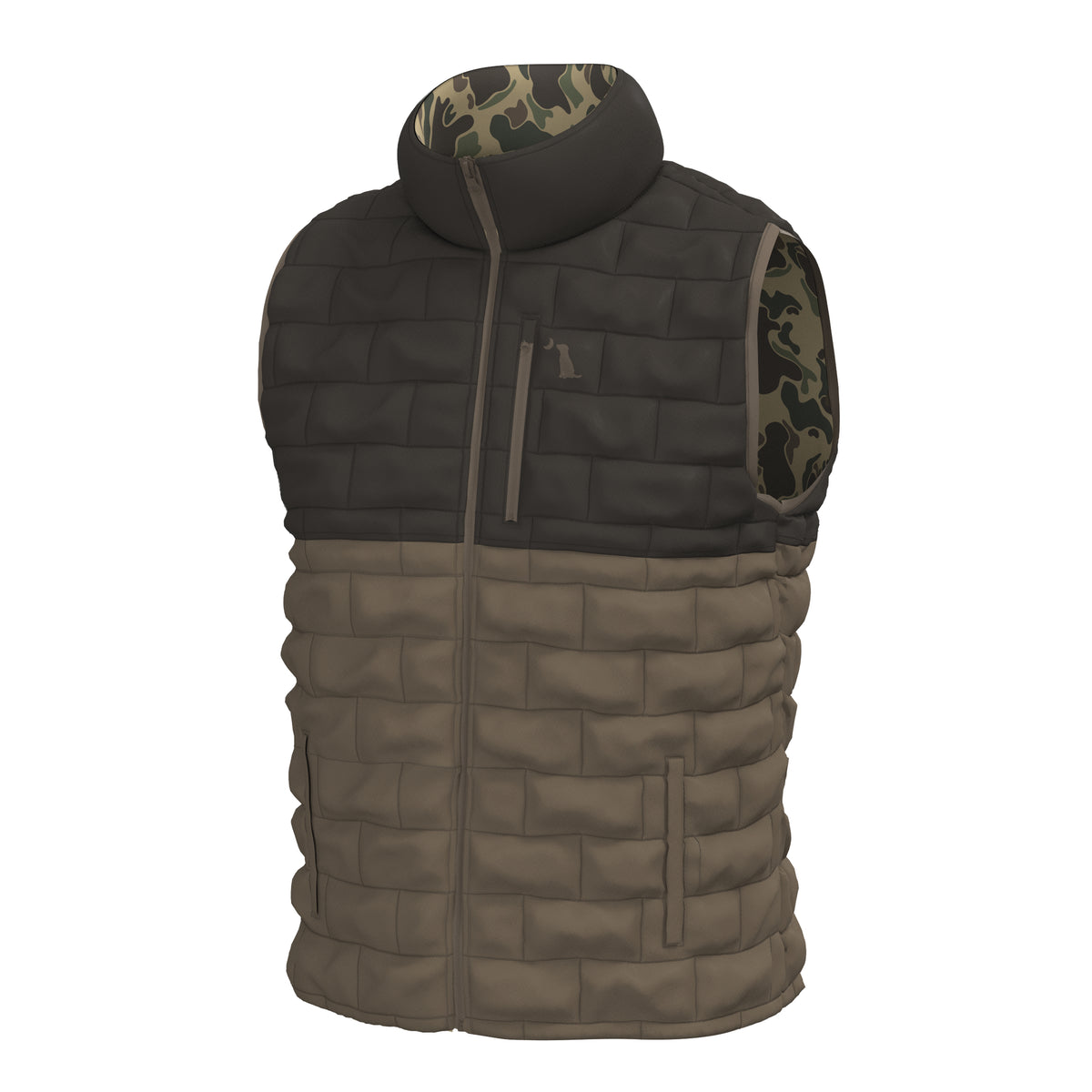 Duck Down Vest - Retro Camo