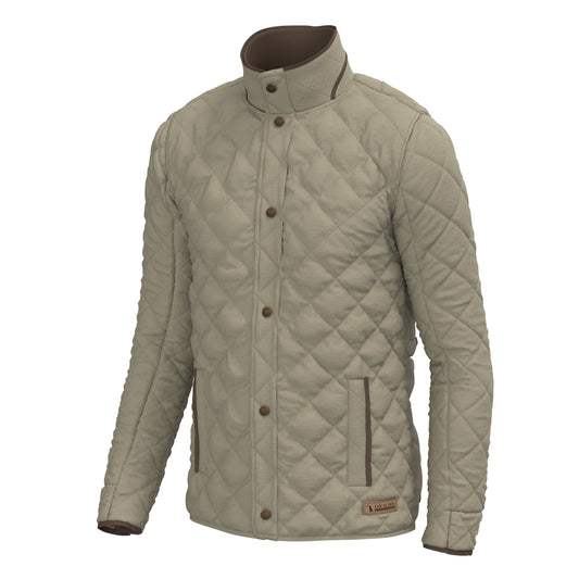 Diamond Quilted Jacket - Beige
