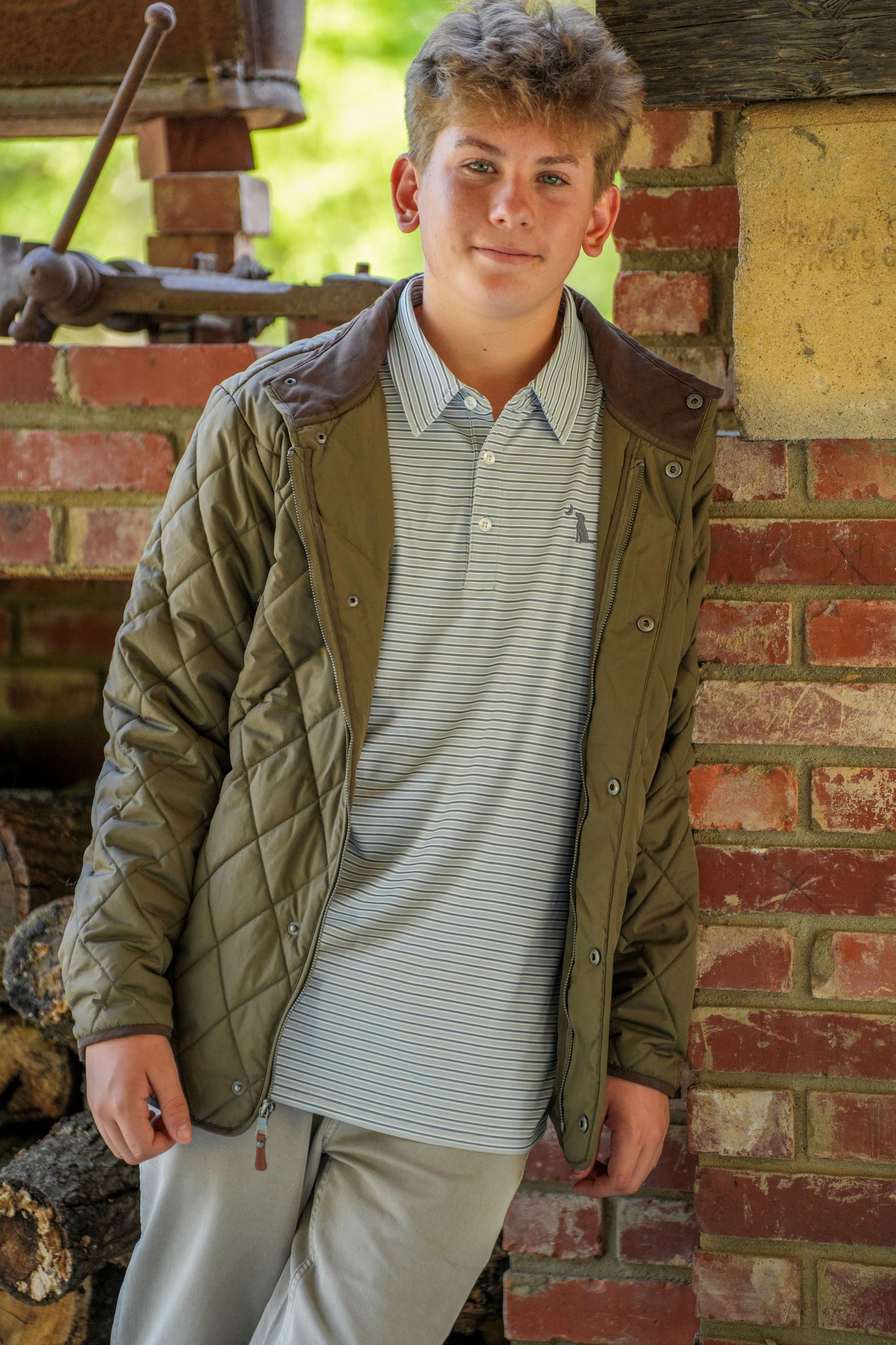Diamond Quilted Jacket - Moss Green