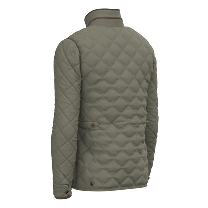 Diamond Quilted Jacket - Moss Green