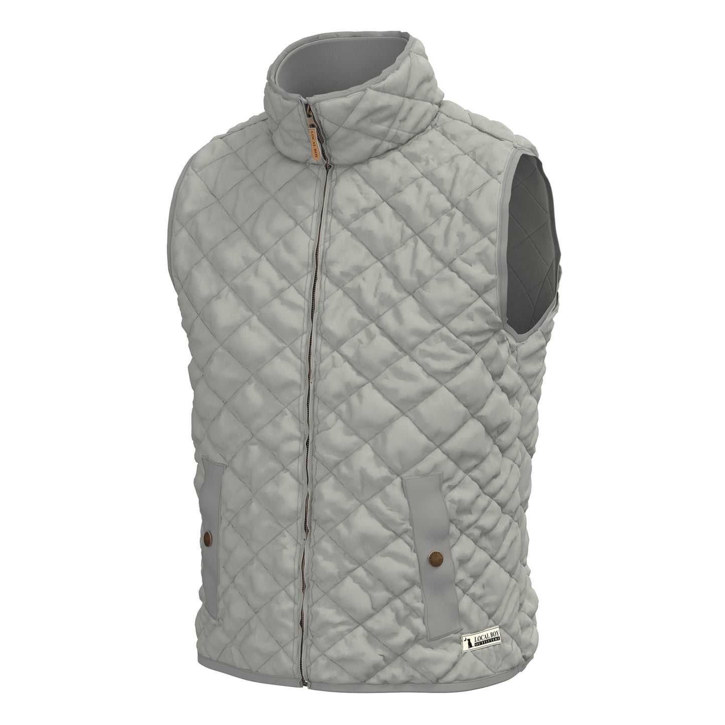 Diamond Quilted Vest - Ash