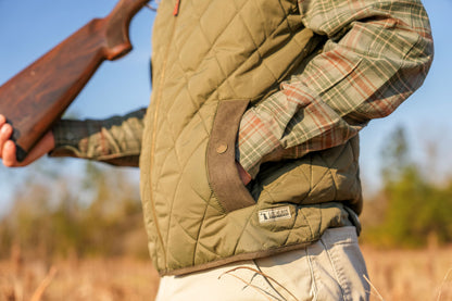 Diamond Quilted Vest - Cedar