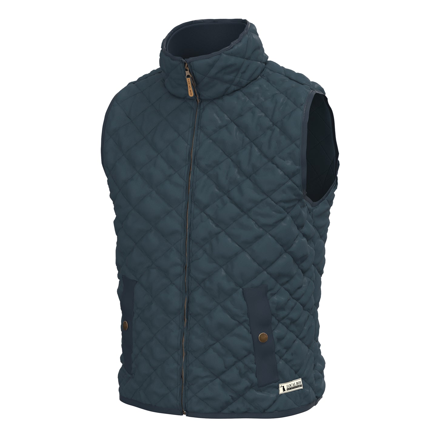 Youth Diamond Quilted Vest - Dark Blue