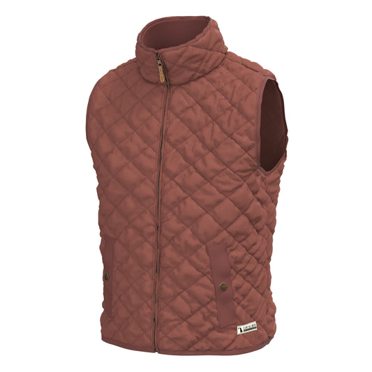 Diamond Quilted Vest - Mahogany