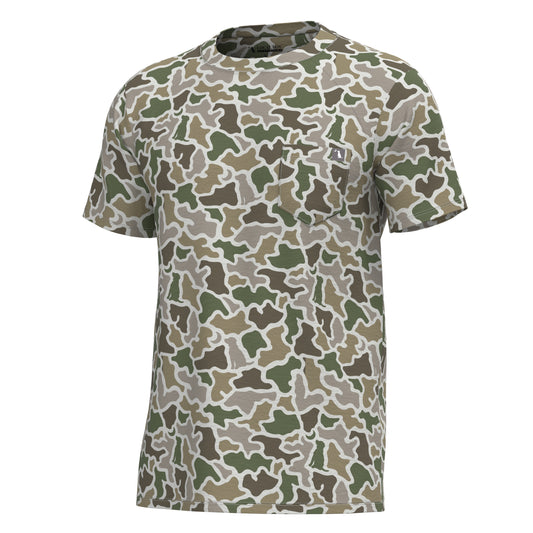 Youth Short Sleeve Heather Performance Shirt - DC Dog & Moon Camo
