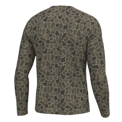 Long Sleeve Heather Performance Shirt - Brush Camo