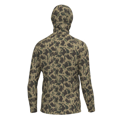 Heather Blend Hoodie - Retro Camo