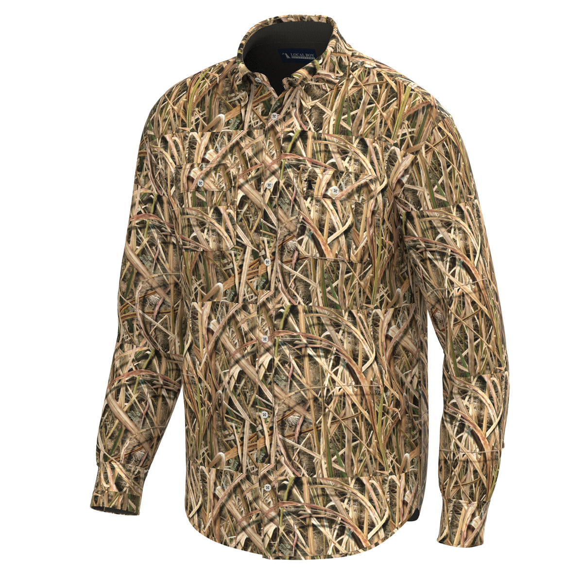 Camo Button Up - Mossy Oak Shadow Grass Blades
