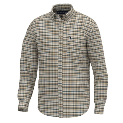 Youth Scott Dress Shirt - Sand/Rust/Navy