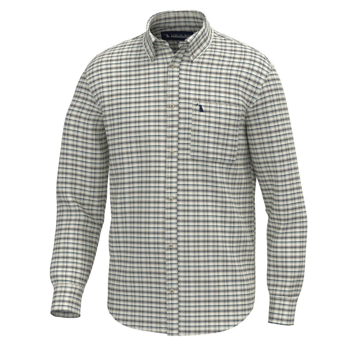 McNally Dress Shirt - Cream/Brown/Navy