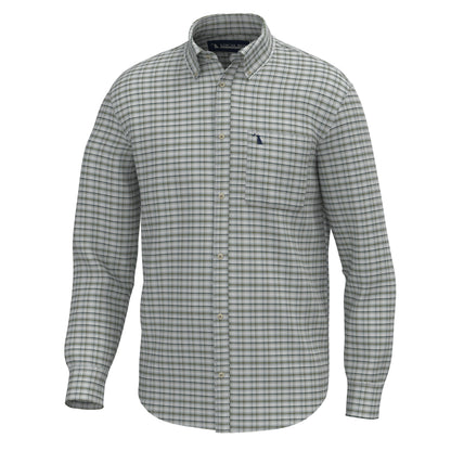 Youth McNally Dress Shirt - Silver/Smoky Teal/Olive