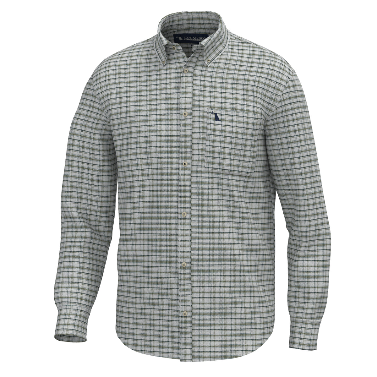 McNally Dress Shirt - Silver/Smoky Teal/Olive