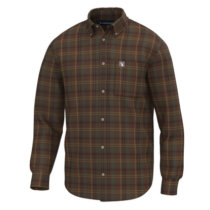 Robert Stretch Flannel - Dark Rust/Copper/Forest