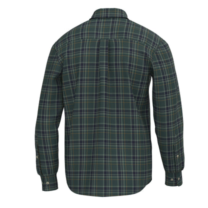 Youth Powers Stretch Flannel - Spruce/Navy/Copper