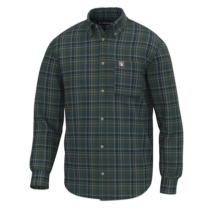 Youth Powers Stretch Flannel - Spruce/Navy/Copper