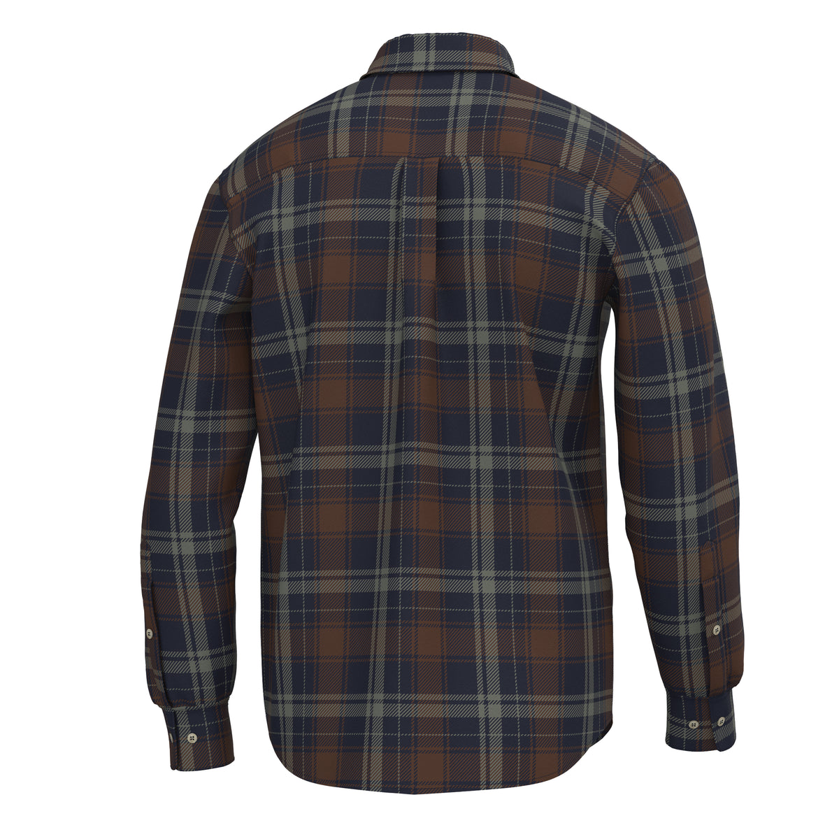 Spurgeon Stretch Flannel - Navy/Dark Rust/Moss Gray