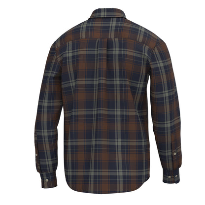 Spurgeon Stretch Flannel - Navy/Dark Rust/Moss Gray