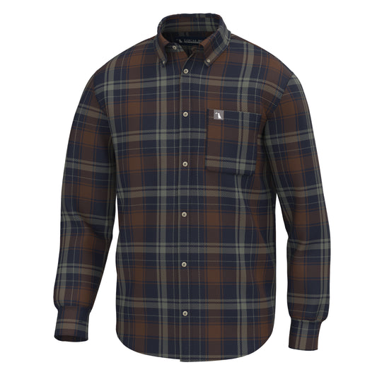 Spurgeon Stretch Flannel - Navy/Dark Rust/Moss Gray