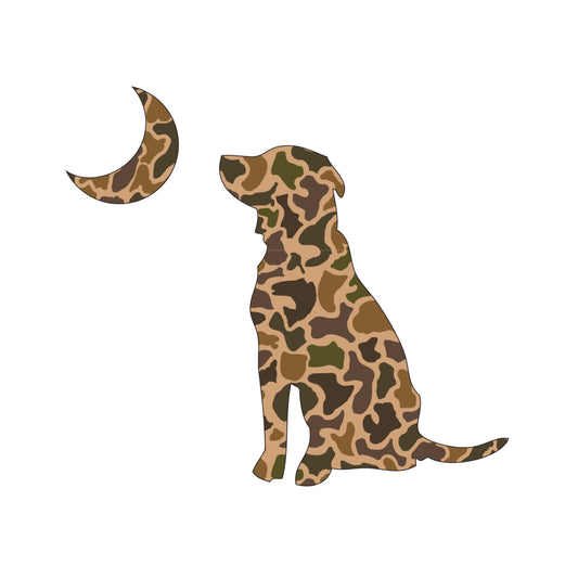 Dog & Moon Decal