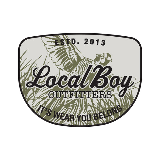 Pheasant Patch Decal - Silver