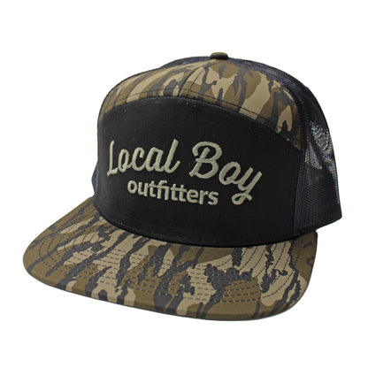 Simple Script 7 Panel Hat - Mossy Oak Bottomland