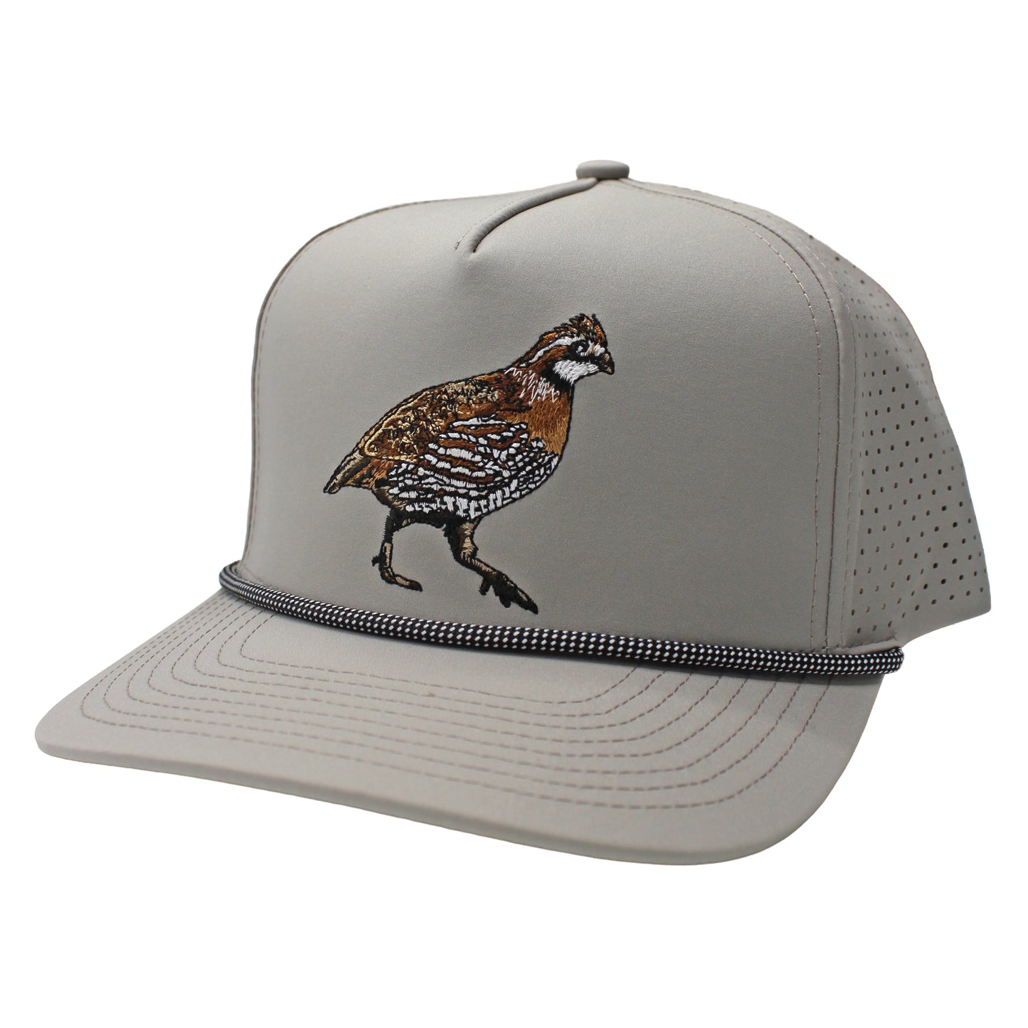 Quail Perforated Rope Hat - Light Gray