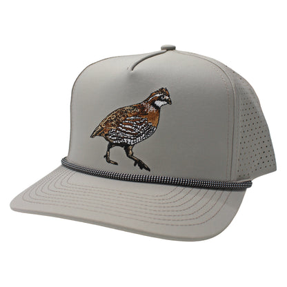 Quail Perforated Rope Hat - Light Gray