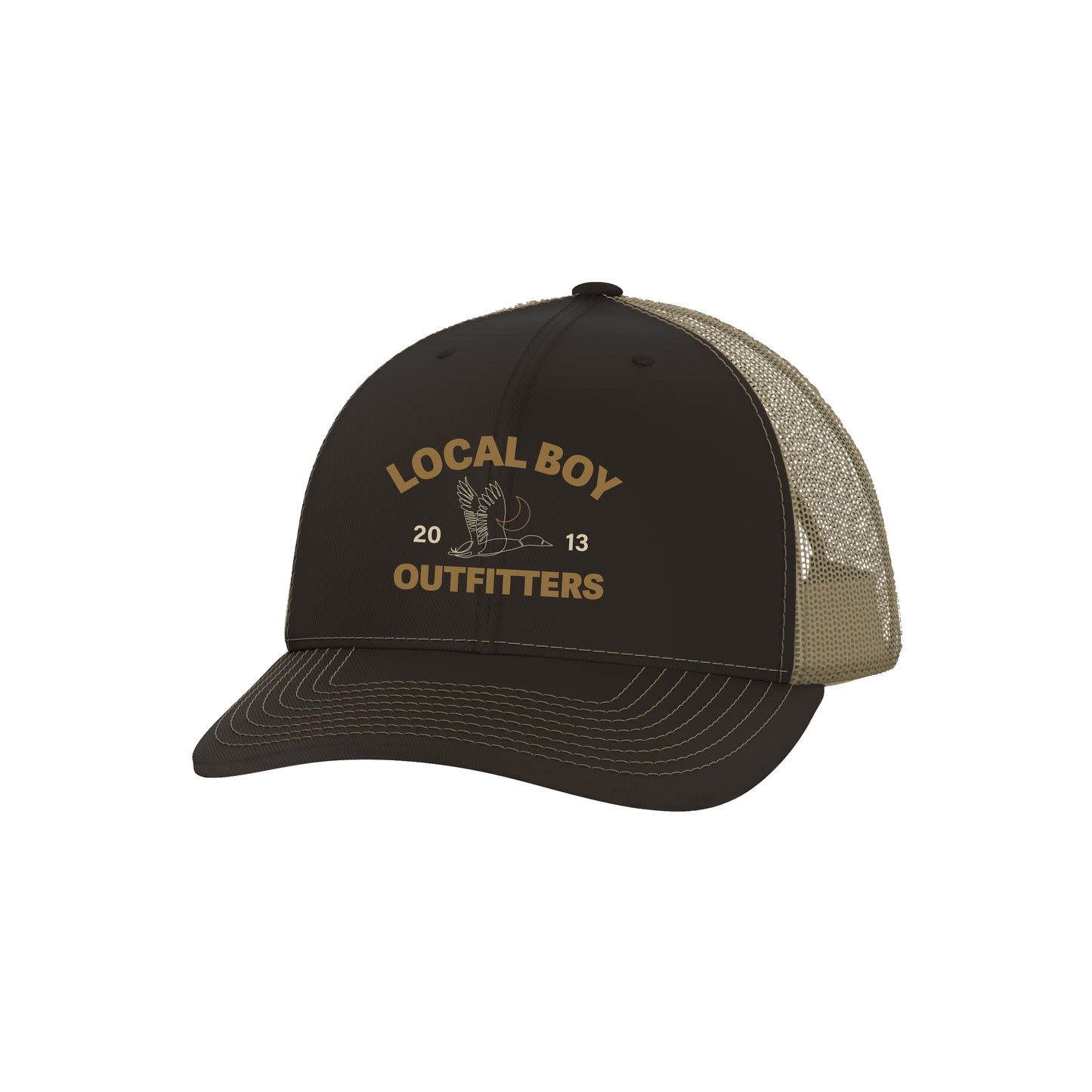Duck Lines Trucker Hat - Brown/Khaki