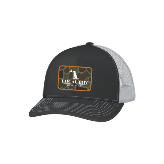 Youth OD Pocket Patch Trucker Hat - Charcoal/White