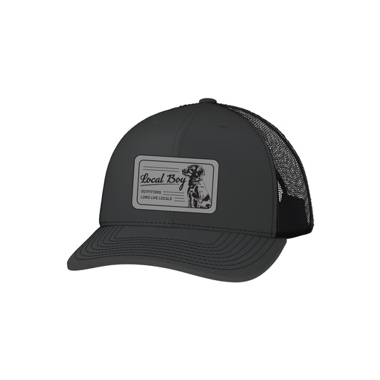 Scruffy Patch Trucker Hat - Charcoal/Black