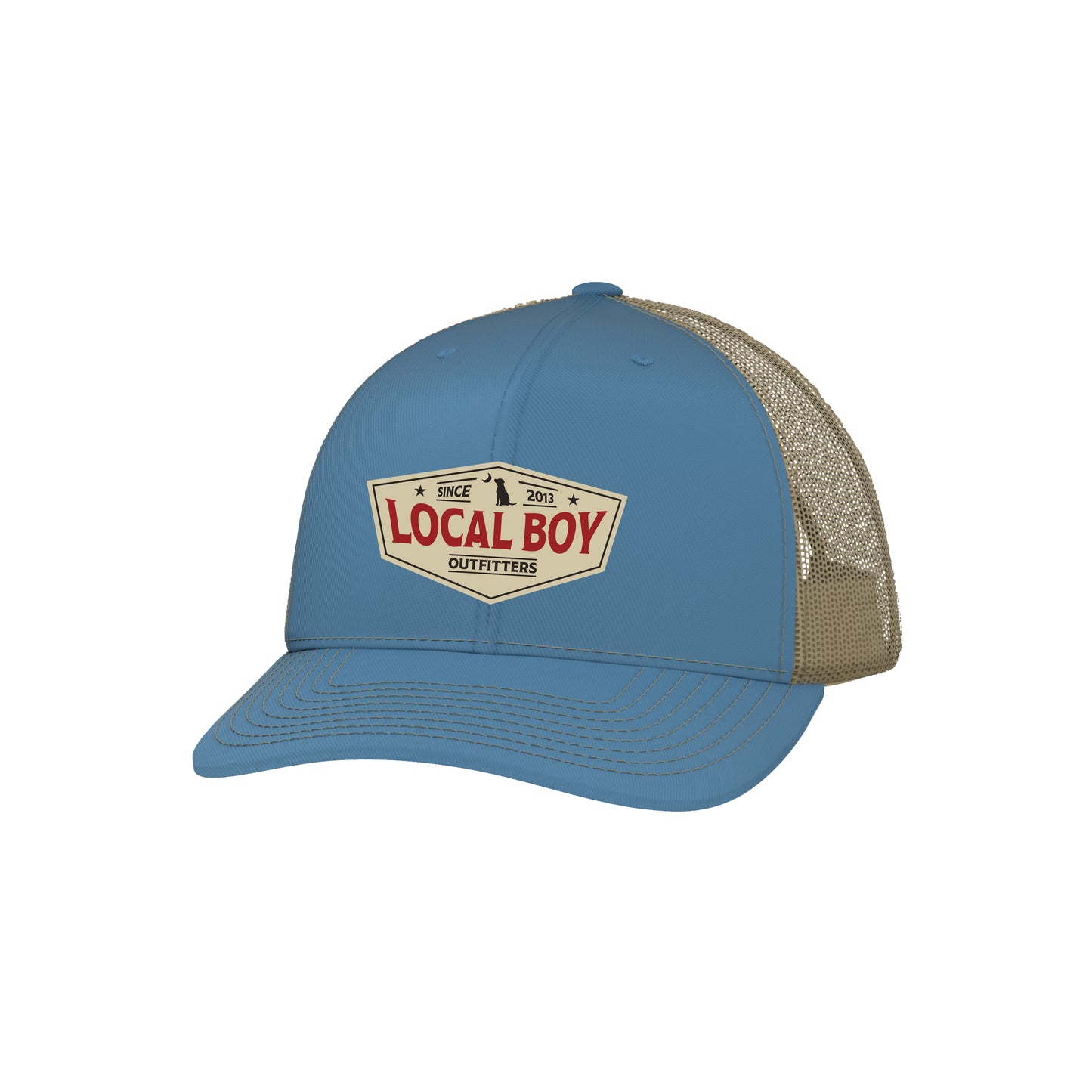 Standard Badge Trucker Hat - Columbia Blue/Khaki