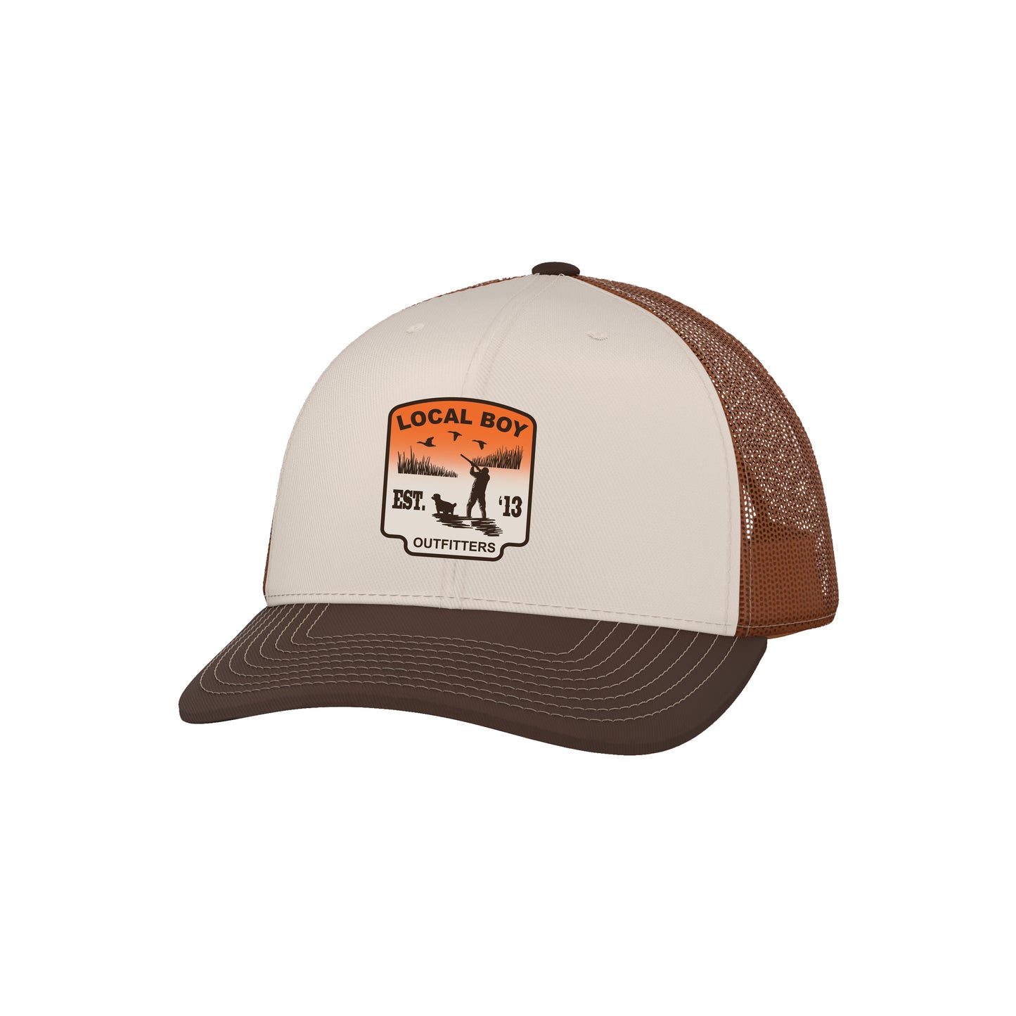 Sunset Shot Trucker Hat - Cream/Rust/Brown