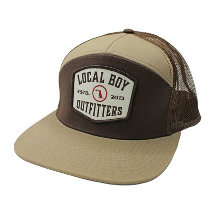 Butcher Patch 7 Panel Hat - Light Brown/Brown