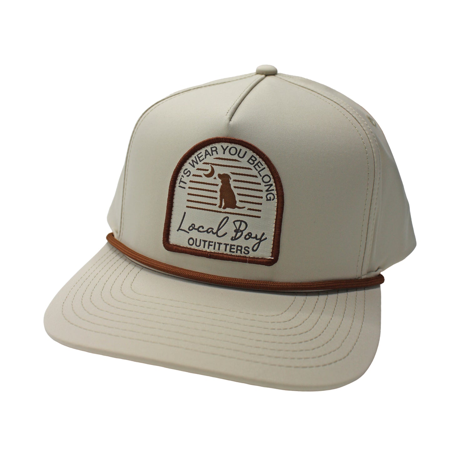 Youth Horizon Arch High Crown Rope Hat - Light Khaki