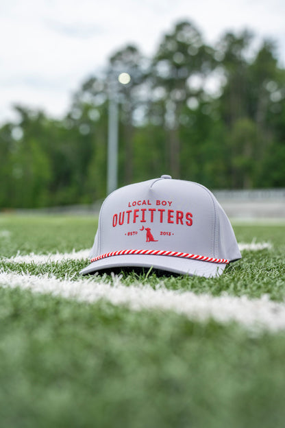 Collegiate High Crown Rope Hat - Gray