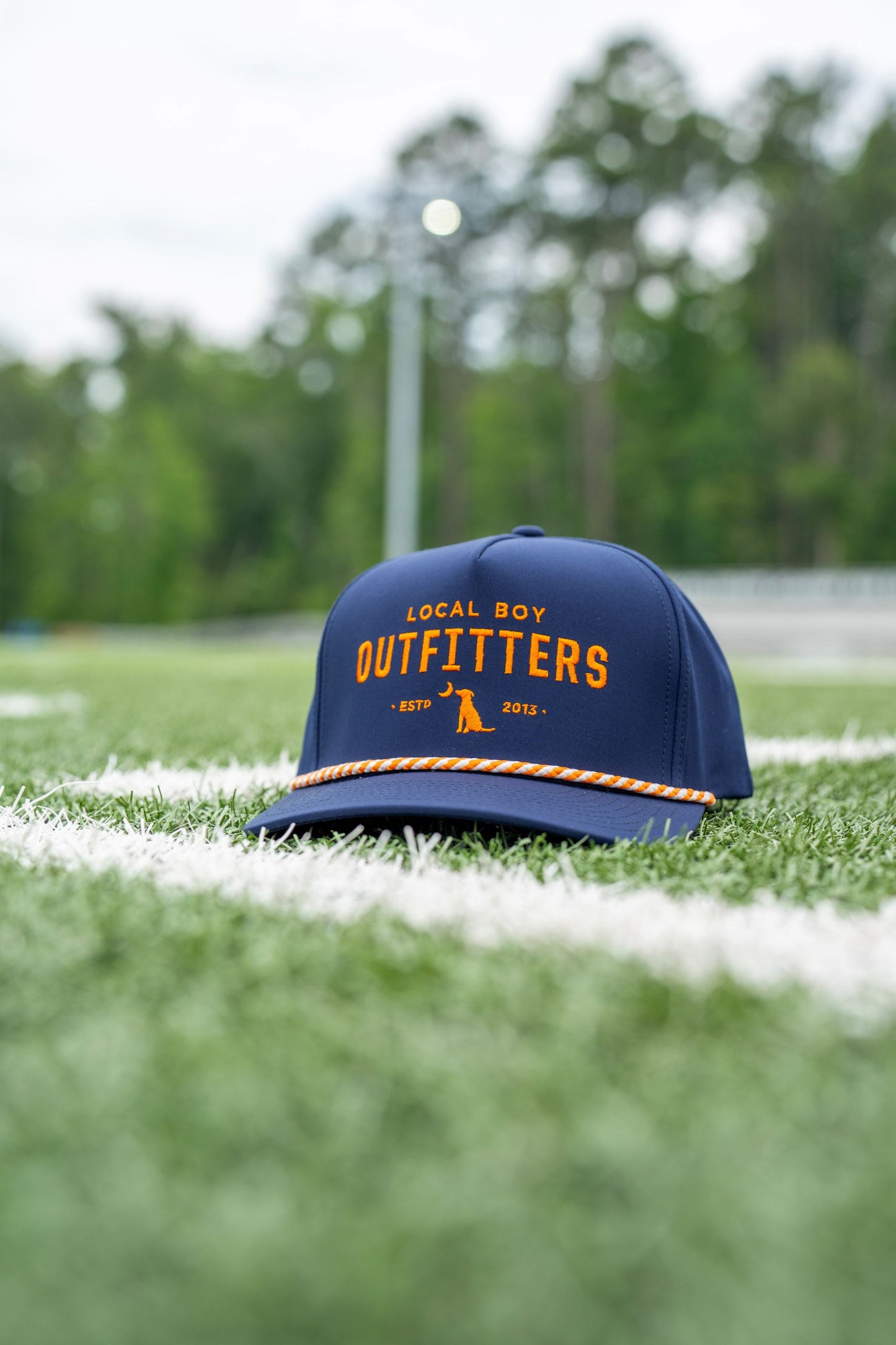Collegiate High Crown Rope Hat - Navy