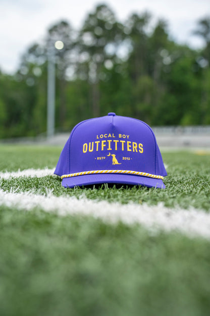 Collegiate High Crown Rope Hat - Purple