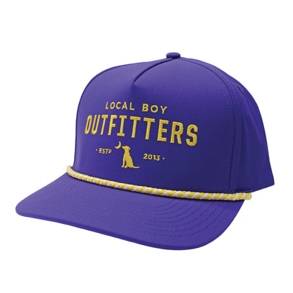 Collegiate High Crown Rope Hat - Purple