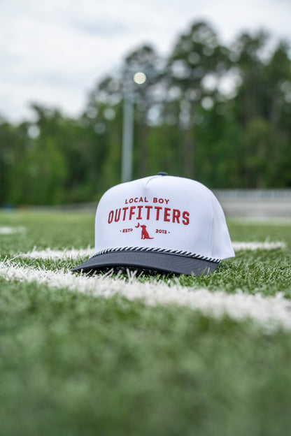 Collegiate High Crown Rope Hat - White/Black