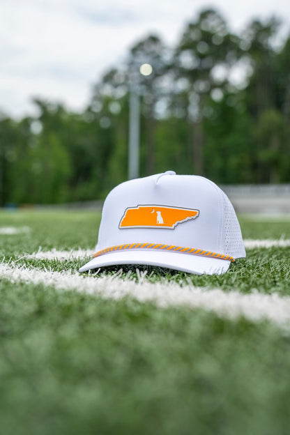 Collegiate Patch Perforated Rope Hat - Big Orange/Gray