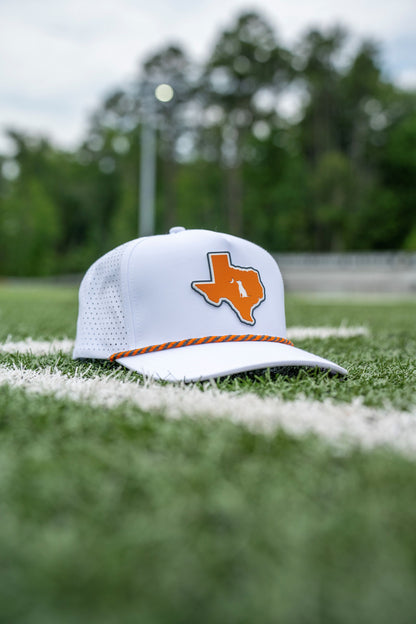 Collegiate Patch Perforated Rope Hat - Burnt Orange/Charcoal