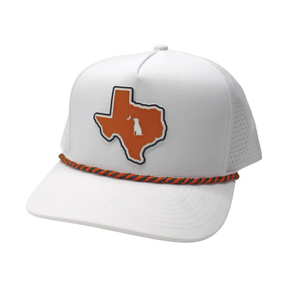 Collegiate Patch Perforated Rope Hat - Burnt Orange/Charcoal