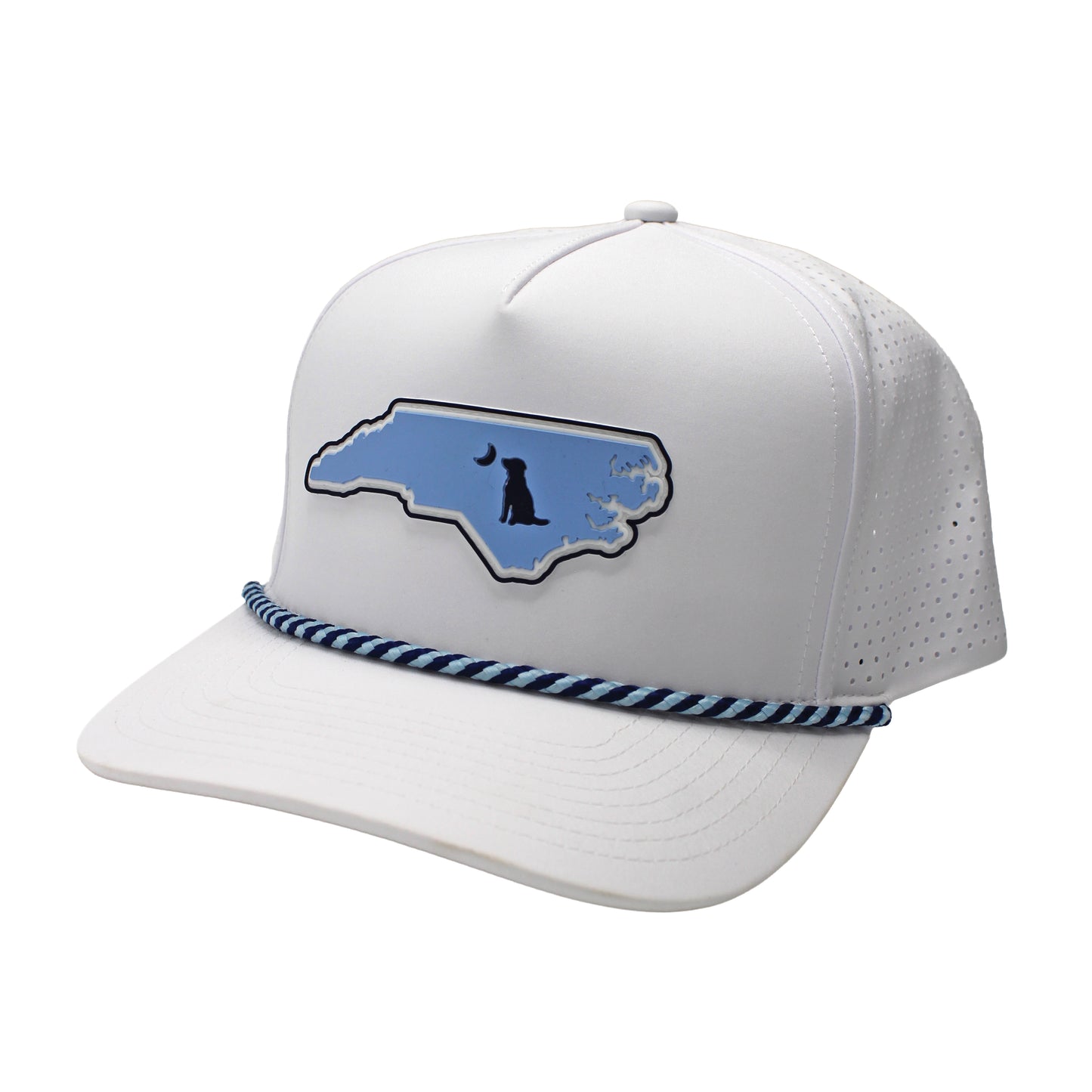 Collegiate Patch Perforated Rope Hat - Carolina Blue/Navy