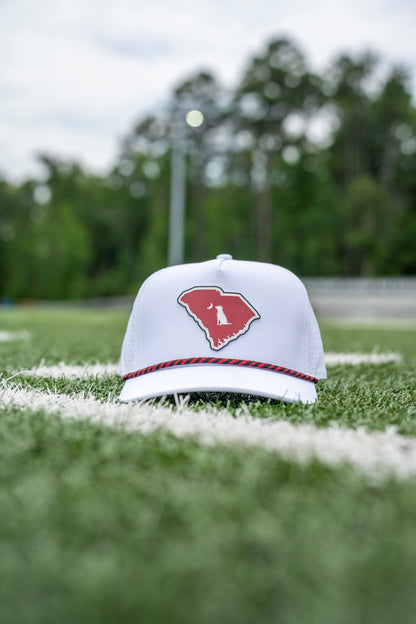 Collegiate Patch Perforated Rope Hat - Garnet/Black