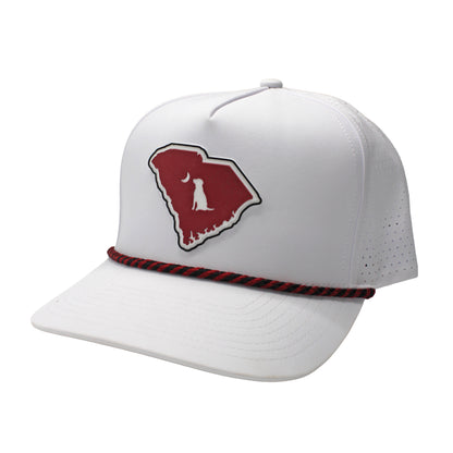 Collegiate Patch Perforated Rope Hat - Garnet/Black